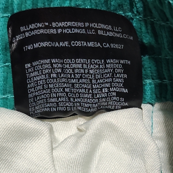 Billabong Mike EW Corduroy Shorts Men's S Green Relaxed Comfy - New With Tags - Picture 8 of 8
